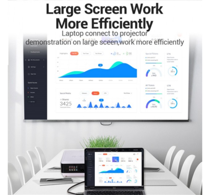 Патч-корд Cat.6 SFTP Extension Patch Cable 2M Black VENTION (IBLBH)