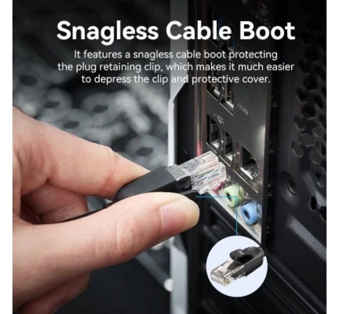 Патч-корд LSZH Cat6 UTP Ethernet Patch Cable 3M Black VENTION (IBNBI)