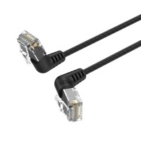 Патч-корд Cat6A UTP Rotate Right Angle Ethernet Patch Cable 1.5M Black Slim Type VENTION (IBOBG)