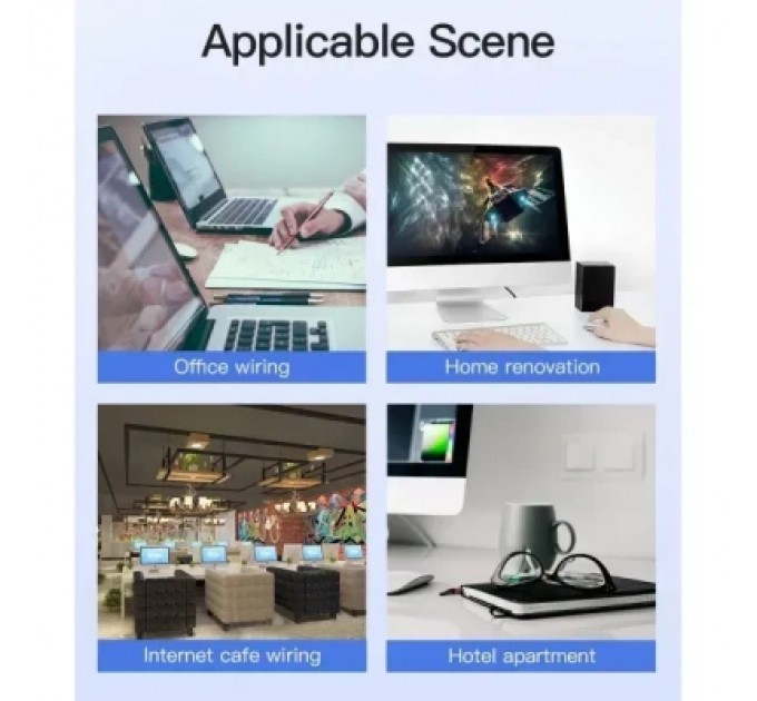 Патч-корд Flat Cat.7 Patch Cable 0.5M Black VENTION (ICABD)