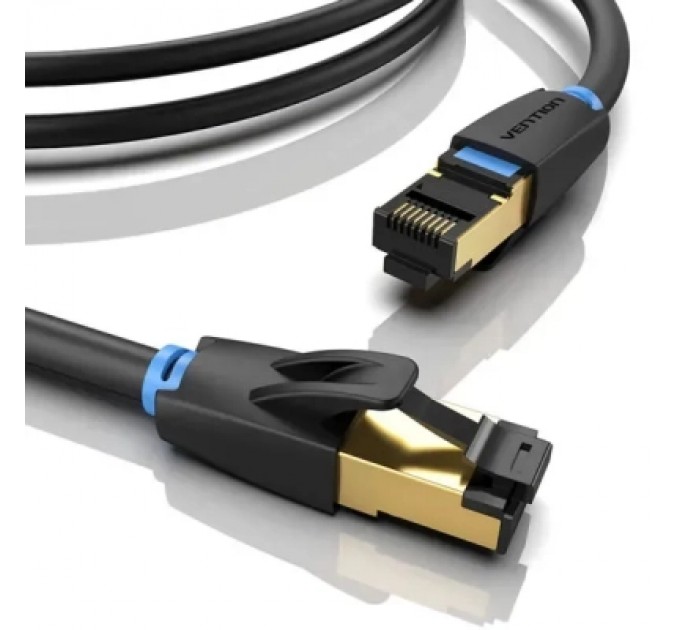 Патч-корд Cat.8 SFTP Patch Cable 0.5M Black VENTION (IKABD)