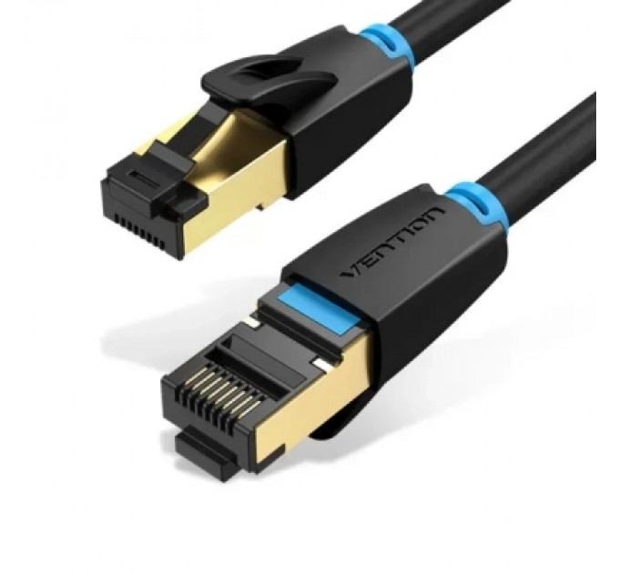 Патч-корд Cat.8 SFTP Patch Cable 0.5M Black VENTION (IKABD)