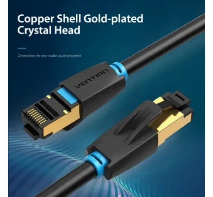 Патч-корд Cat.8 SFTP Patch Cable 10M Black VENTION (IKABL)