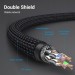 Патч-корд Cotton Braided Cat.8 SFTP Patch Cable 1M Black VENTION (IKGBF)