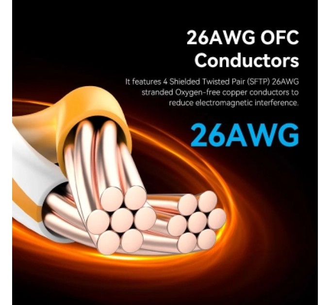 Патч-корд Cat8 SFTP Patch Cable 5M Black VENTION (IKKBJ)