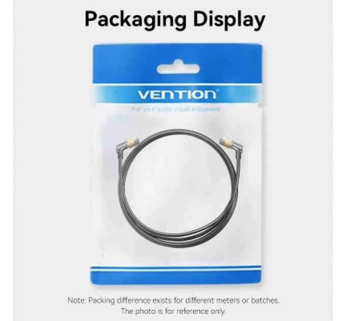 Патч-корд Cat8 STP Rotate Right Angle Ethernet Patch Cable 1M Black Slim Type VENTION (IKLBF)