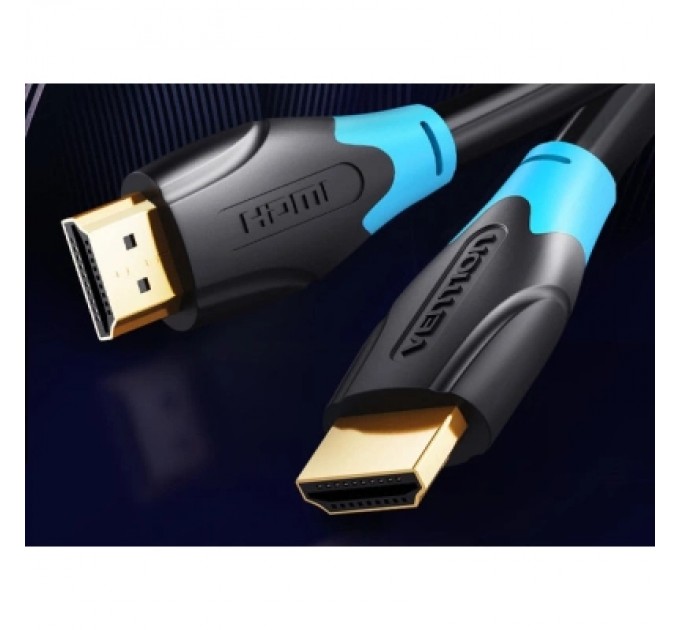 Кабель мультимедійний HDMI Cable 0.75M Black VENTION (AACBE)