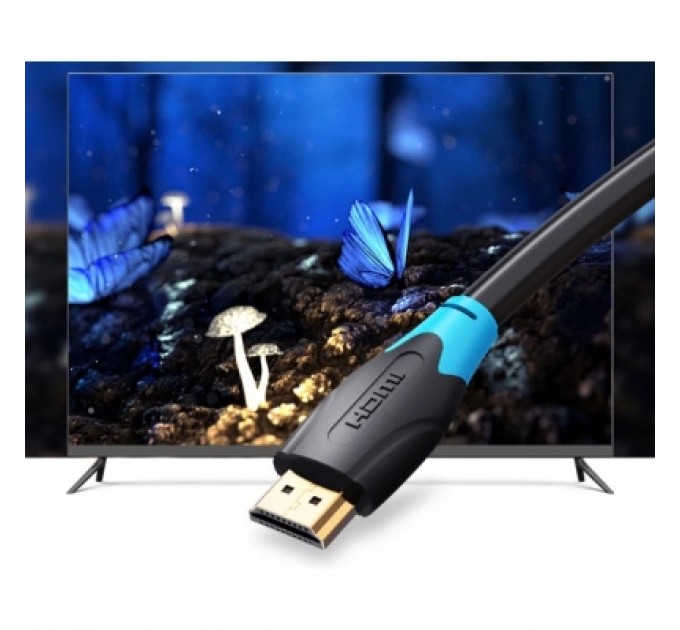 Кабель мультимедійний HDMI Cable 0.75M Black VENTION (AACBE)