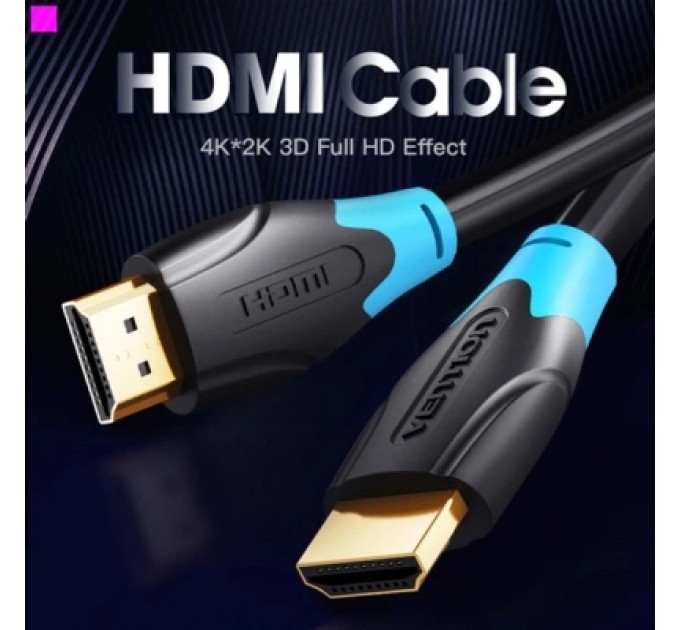 Кабель мультимедійний HDMI Cable 1.5M Black VENTION (AACBG)