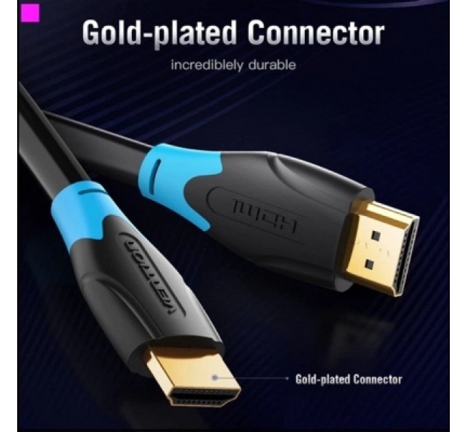 Кабель мультимедійний HDMI Cable 3M Black VENTION (AACBI)