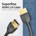 Кабель мультимедійний Portable HDMI Cable 0.5M Black VENTION (AAIBD)