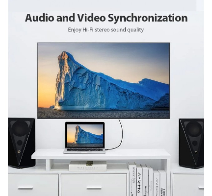 Кабель мультимедійний Portable HDMI Cable 1M Black VENTION (AAIBF)