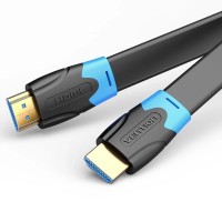 Кабель мультимедійний Flat HDMI Cable 2M Black VENTION (AAKBH)