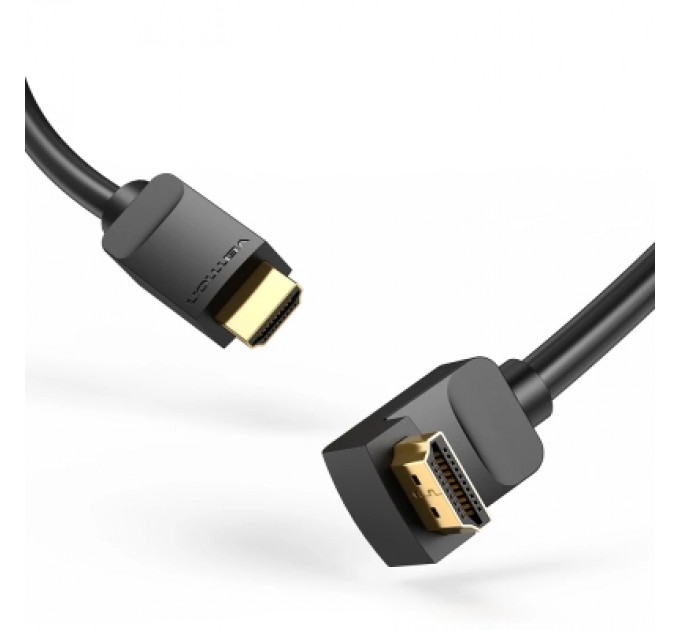 Кабель мультимедійний HDMI Right Angle Cable 270 Degree 1M Black VENTION (AAQBF)