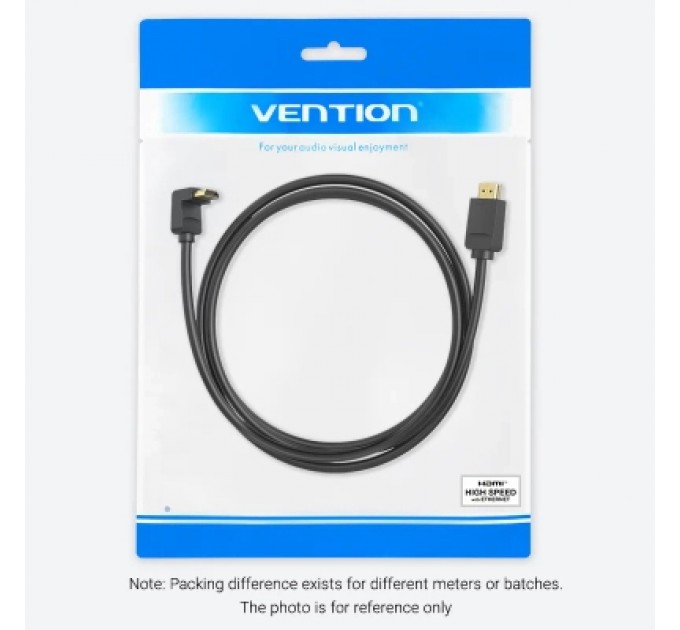 Кабель мультимедійний HDMI Right Angle Cable 270 Degree 1M Black VENTION (AAQBF)
