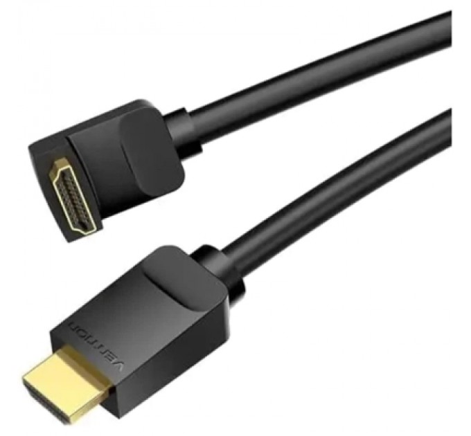 Кабель мультимедійний HDMI Right Angle Cable 270 Degree 1.5M Black VENTION (AAQBG)