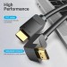 Кабель мультимедійний HDMI Right Angle Cable 270 Degree 3M Black VENTION (AAQBI)