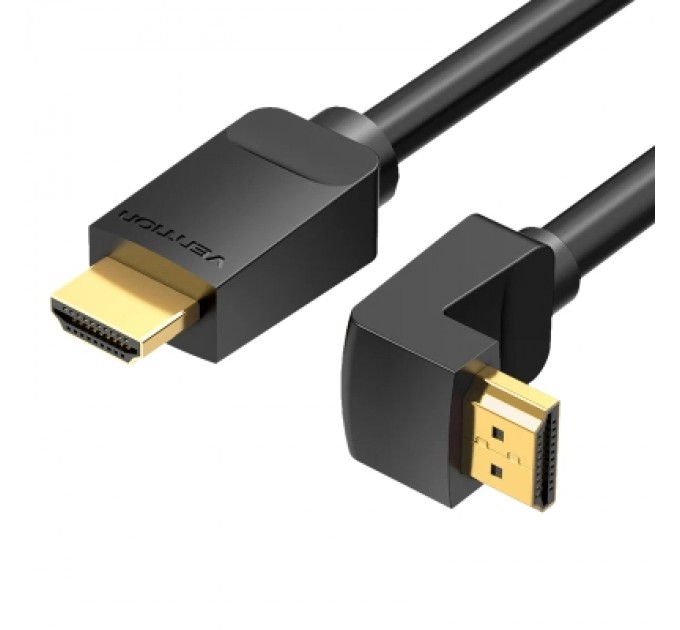 Кабель мультимедійний HDMI Right Angle Cable 270 Degree 3M Black VENTION (AAQBI)