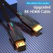 Кабель мультимедійний Cotton Braided 8K HDMI Cable 1M Black VENTION (AAUBF)