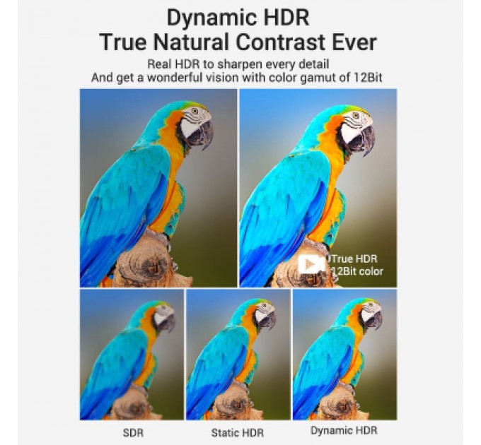 Кабель мультимедійний Cotton Braided 8K HDMI Cable 1M Black VENTION (AAUBF)