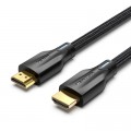 Кабель мультимедійний Cotton Braided 8K HDMI Cable 3M Black VENTION (AAUBI)