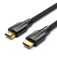 Кабель мультимедійний Cotton Braided 8K HDMI Cable 3M Black VENTION (AAUBI)