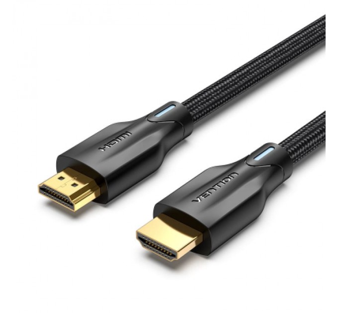 Кабель мультимедійний Cotton Braided 8K HDMI Cable 3M Black VENTION (AAUBI)