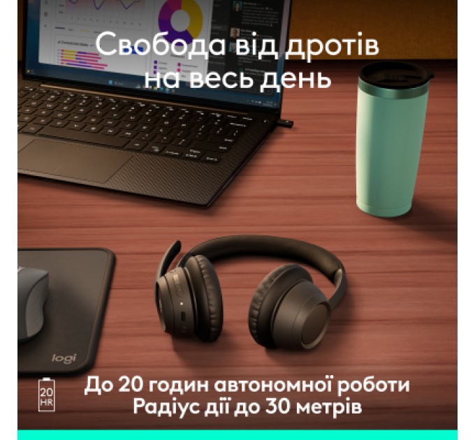 Logitech Навушники Logitech Zone 305 for Business Wireless/Bluetooth UC Black (981-001453)