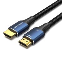 Кабель мультимедійний Cotton Braided HDMI-A Male to Male HD Cable 8K 1M Blue Aluminum Alloy Type VENTION (ALGLF)