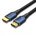 Кабель мультимедійний Cotton Braided HDMI-A Male to Male HD Cable 8K 1.5M Blue Aluminum Alloy Type VENTION (ALGLG)