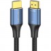 Кабель мультимедійний Cotton Braided HDMI-A Male to Male HD Cable 8K 2M Blue Aluminum Alloy Type VENTION (ALGLH)