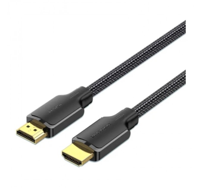 Кабель мультимедійний Cotton Braided 4K HDMI Male to Male Cable 10M Black VENTION (ALLBL)