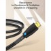 Кабель мультимедійний Cotton Braided 4K HDMI Male to Male Cable 1M Black Zinc Alloy Type VENTION (ALMBF)
