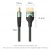 Кабель мультимедійний Cotton Braided Ultra Thin HDMI-A Male to Male HD Cable 8K 1M Green Aluminum Alloy Type VENTION (ALOGF)