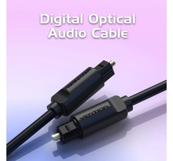 Кабель мультимедійний Optical Fiber Audio Cable 2M Black VENTION (BAEBH)