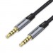 Кабель мультимедійний TRRS 3.5MM Male to Male Aux Cable 1M Gray VENTION (BAQHF)