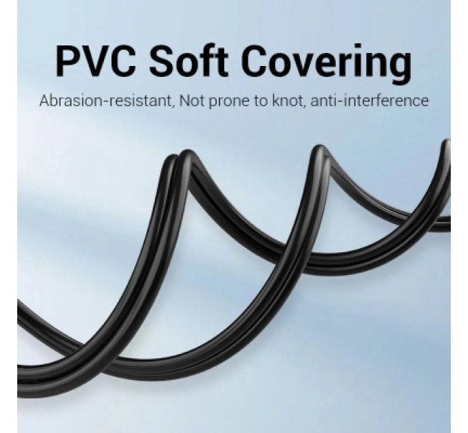 Кабель мультимедійний 2-Male to 2-Male RCA Cable 1.5M Black VENTION (BCMBG)