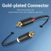 Кабель мультимедійний 2-Male to 2-Male RCA Cable 1.5M Black VENTION (BCMBG)