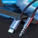 Кабель мультимедійний Micro USB Male to TRRS 3.5mm Male Audio Cable 1M Black VENTION (BDGBF)