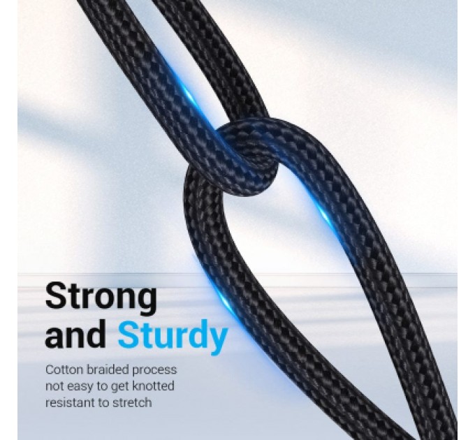 Кабель мультимедійний Micro USB Male to TRRS 3.5mm Male Audio Cable 1M Black VENTION (BDGBF)