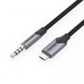 Кабель мультимедійний Micro USB Male to TRRS 3.5mm Male Audio Cable 1M Black VENTION (BDGBF)