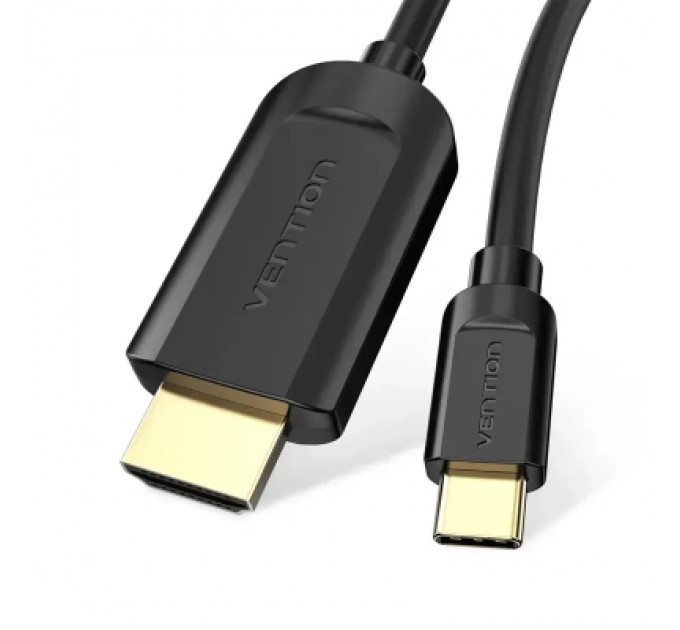 Кабель мультимедійний Type-C to HDMI Cable 1.5M Black VENTION (CGUBG)