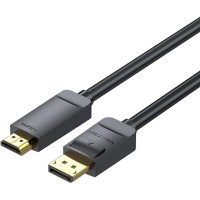 Кабель мультимедійний 4K DisplayPort to HDMI Cable 2M Black VENTION (HAGBH)