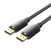 Кабель мультимедійний DisplayPort Male to Male 4K HD Cable 1M Black VENTION (HAKBF)