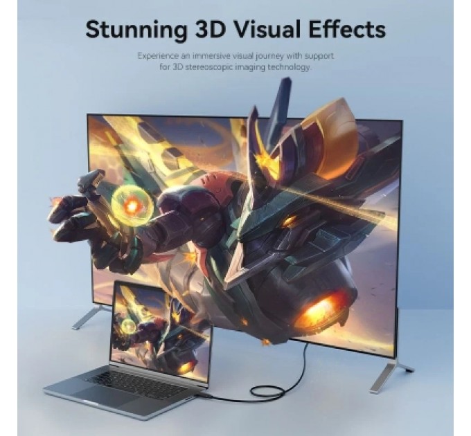 Кабель мультимедійний DisplayPort Male to Male 4K HD Cable 1M Black VENTION (HAKBF)