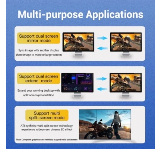 Кабель мультимедійний Cotton Braided DP Male to Male Cable 3M Black VENTION (HCCBI)