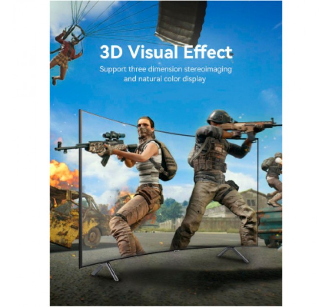 Кабель мультимедійний DP 1.4 Male to Male HD Cable 8K 1.5M Black VENTION (HCDBG)