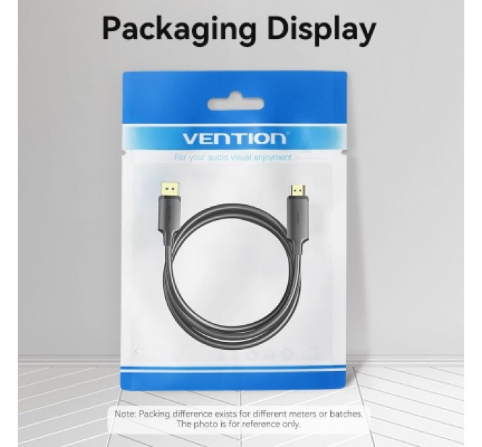 Кабель мультимедійний DisplayPort Male to HDMI-A Male 4K HD Cable 1.8M Black VENTION (HFOBAC)