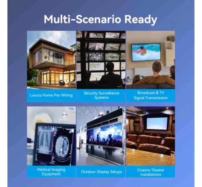 Кабель мультимедійний 4K Fiber Optic HDMI Male to Male Cable 10M Black Zinc Alloy Type VENTION (ALSBL)