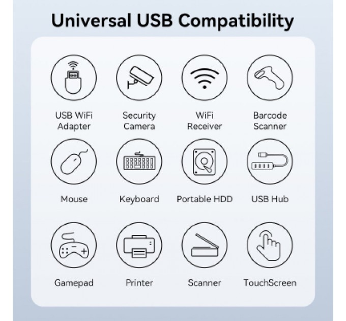 Дата кабель USB 2.0 Type-A Male to Type-A Female Active Extension Cable 5M Black VENTION (CBKBJ)